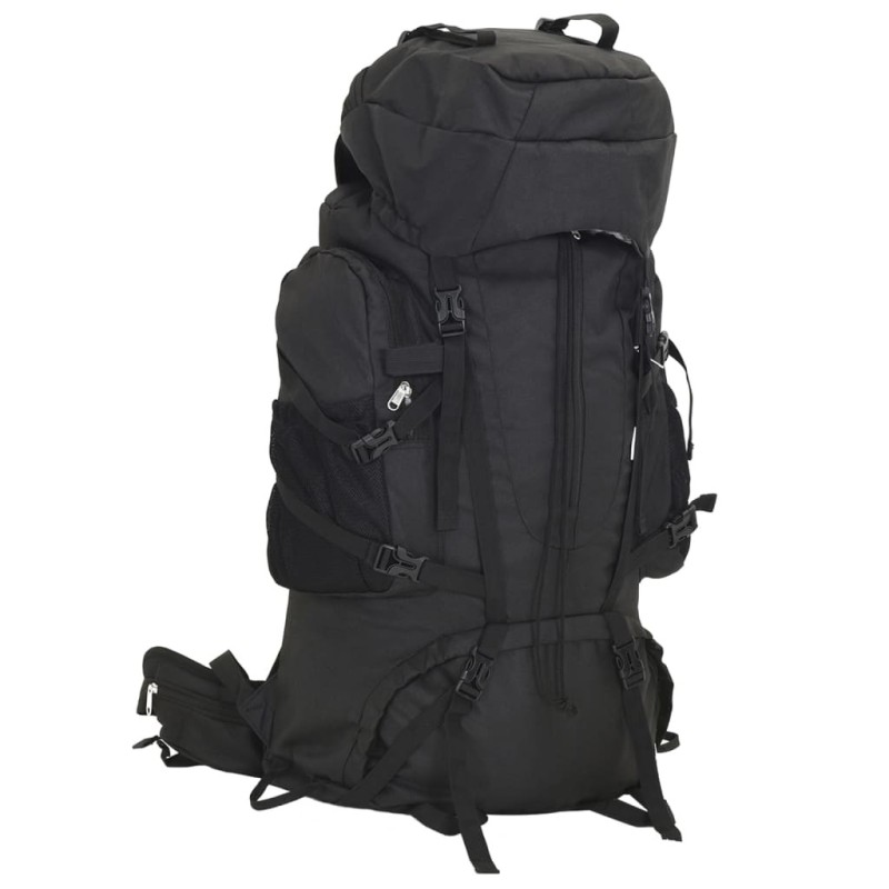 Sac à dos de randonnée noir 60 L tissu oxford 