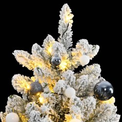 Sapin de Noël artificiel articulé 300 LED et boules 240 cm 