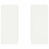 Supports de Plantes d'Extérieur set de 2 blancs, 24x24x55 cm, Acier 