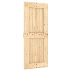 Porte coulissante et kit de quincaillerie 85x210 cm pin massif 