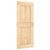 Porte coulissante et kit de quincaillerie 85x210 cm pin massif 