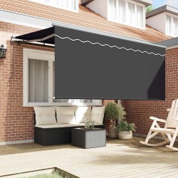 Auvent Rétractable Anthracite 300 x 200 cm Tissu 