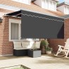 Auvent Rétractable Anthracite 300 x 200 cm Tissu 