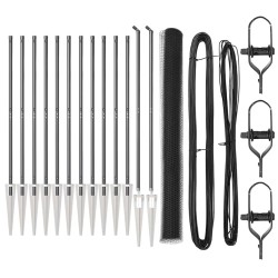 Set de Clôture Ensemble de 2 Gris Acier 25 x 1,5 m Pliable 