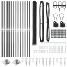 Set de Clôture Ensemble de 2 Gris Acier 25 x 1,5 m Pliable 