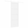 Porte Coulissante avec Kit de Matériel Blanche 78x211 cm Bois Massif Pin 