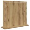 Miroir de vanité avec éclairage LED en chêne artisanal 60x55x18 cm 