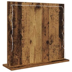 Miroir de vanité avec lumières LED Bois ancien 60x55x18 cm 