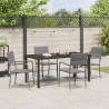 Ensemble de 5 meubles de jardin en poly rotin gris 