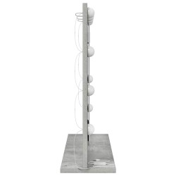 Miroir de maquillage avec lumières LED Gris béton 60x55x18 cm 
