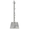 Miroir de maquillage avec lumières LED Gris béton 60x55x18 cm 