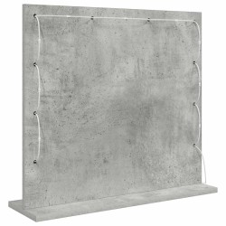 Miroir de maquillage avec lumières LED Gris béton 60x55x18 cm 