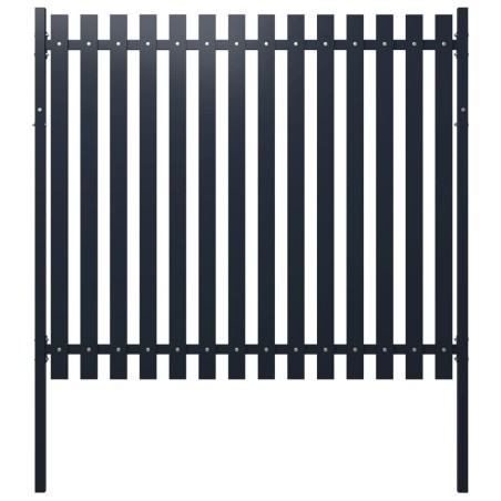 Panneau clôture Anthracite 174,5x170 cm Acier enduit de poudre 