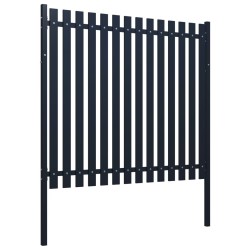 Panneau clôture Anthracite 174,5x170 cm Acier enduit de poudre 