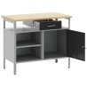 Banc de travail avec porte verrouillable Noir 100x55x85 cm Acier 