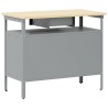 Banc de travail avec porte verrouillable Noir 100x55x85 cm Acier 