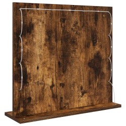Miroir de vanité avec éclairage LED Chêne fumé 60x55x18 cm 