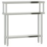 Table de travail de cuisine avec étagère 110x30x120 cm inox 