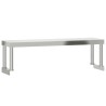 Table de travail de cuisine avec étagère 110x30x120 cm inox 