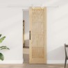 Porte coulissante avec quincaillerie 61x198.5 cm Bois massif Pin 