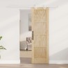 Porte coulissante avec quincaillerie 61x198.5 cm Bois massif Pin 