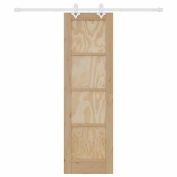 Porte coulissante avec quincaillerie 61x198.5 cm Bois massif Pin 