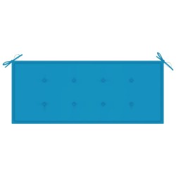 Banc Batavia avec coussin bleu 120 cm Bois de teck massif 