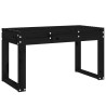 Banc de jardin noir 80x38x45 cm bois massif de pin 