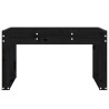 Banc de jardin noir 80x38x45 cm bois massif de pin 