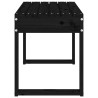 Banc de jardin noir 80x38x45 cm bois massif de pin 