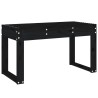 Banc de jardin noir 80x38x45 cm bois massif de pin 
