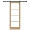 Porte Coulissante avec Ensemble de Quincaillerie 'ORKDAL'Bois Massif & Verre 