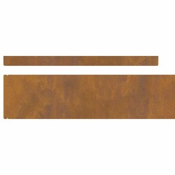 Bordure de jardin 4 pcs Rouillé 450 x 10 cm 