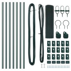 Set de Poteaux de Clôture Ensemble de 2 Vert 