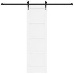 Porte coulissante avec le kit 'ORKDAL'en pin blanc massif 