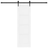Porte coulissante avec le kit 'ORKDAL'en pin blanc massif 