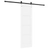 Porte coulissante avec le kit 'ORKDAL'en pin blanc massif 