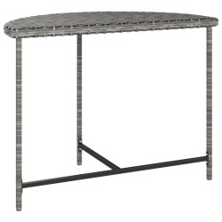 Table de jardin Gris 100x50x75 cm Résine tressée 