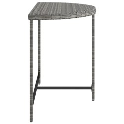 Table de jardin Gris 100x50x75 cm Résine tressée 