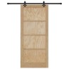 Porte coulissante avec quincaillerie 93x211 cm en bois massif de pin 