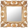 Miroir sculpté à la main Marron 50x50cm Bois de manguier massif 