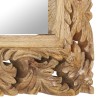 Miroir sculpté à la main Marron 50x50cm Bois de manguier massif 