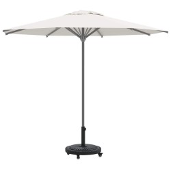 Base de parasol avec roues pour pôles Ø38-48 mm, 13 kg, ronde. 