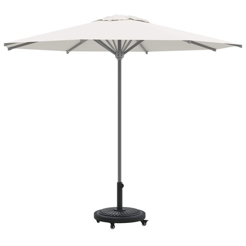 Base de parasol avec roues pour pôles Ø38-48 mm, 13 kg, ronde. 