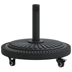 Base de parasol avec roues pour pôles Ø38-48 mm, 13 kg, ronde. 