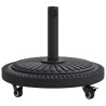 Base de parasol avec roues pour pôles Ø38-48 mm, 13 kg, ronde. 