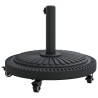 Base de parasol avec roues pour pôles Ø38-48 mm, 13 kg, ronde. 