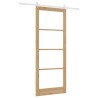 Porte Coulissante avec Kit de Matériel 93x232 cm Bois Massif Pin 