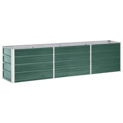 Lit surélevé de jardin Acier galvanisé 240x40x45 cm Vert 