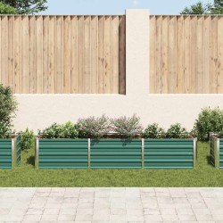 Lit surélevé de jardin Acier galvanisé 240x40x45 cm Vert 